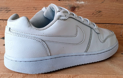 Nike Ebernon Low Leather Trainers UK7.5/US8.5/EU42 AQ1775-100 Triple White