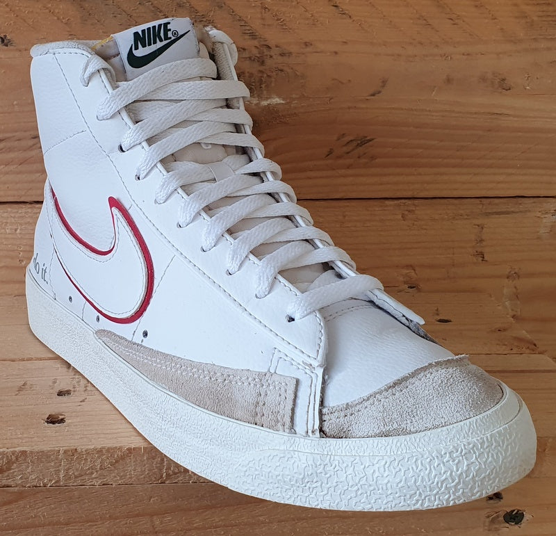 Nike Blazer 77 Mid Just Do It Leather Trainers UK8.5/US9.5/EU43 DQ0796-100 White