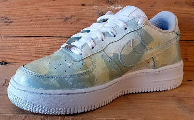 Nike Air Force 1 GS Low Leather Trainers UK6/US7Y/EU40 314192-117 Marble Green