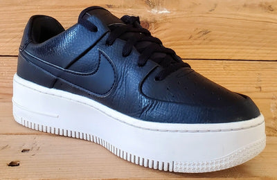 Nike AIr Force 1 Sage Low Leather Trainers UK4.5/US7/EU38 AR5339-002 Black/White