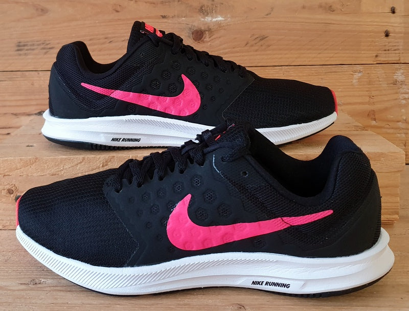 Nike Downshifter Low Textile Trainers UK5/US7.5/EU38.5 852466-008 Black/Pink