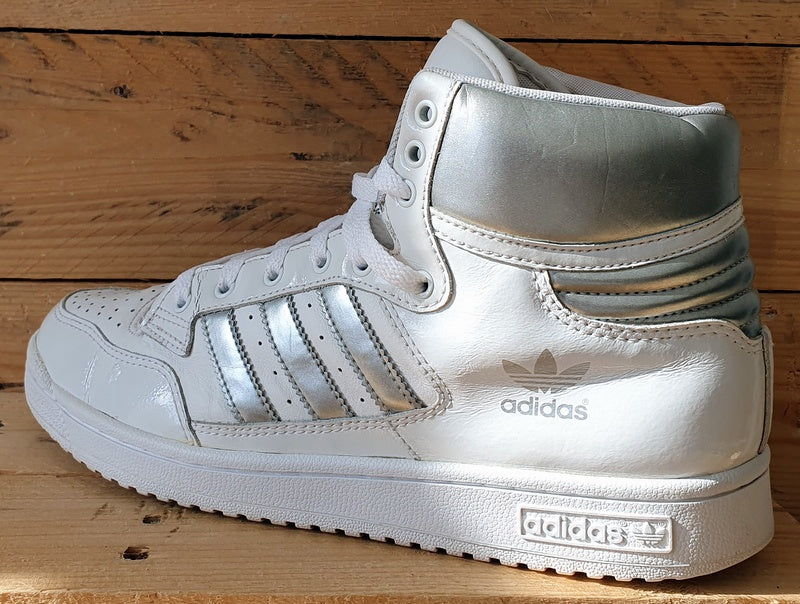 Adidas Originals Vintage Mid Leather Trainers UK9.5/US10/E44 G12582 White/Silver