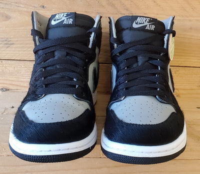 Nike Air Jordan 1 Twist Mid Leather Trainers UK4.5/US7/E38 DZ2523-001 Grey/Black