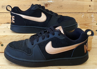 Nike Court Borough Low Suede Trainers 861533-002 Black/Golden UK4.5/US7/EU38