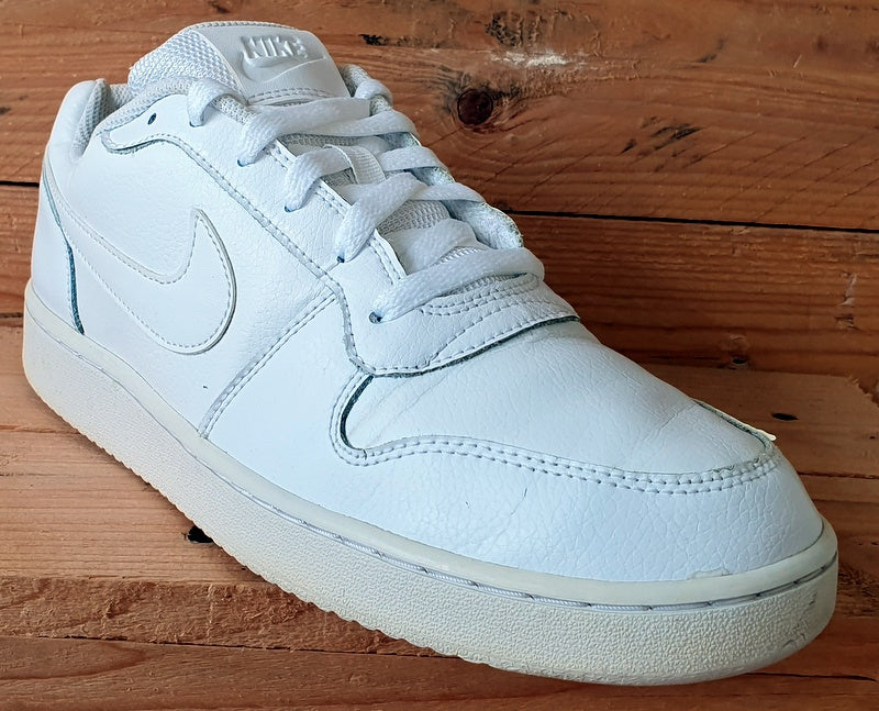 Nike Ebernon Low Leather Trainers AQ1779-100 Triple White UK8/US10.5/EU42.5