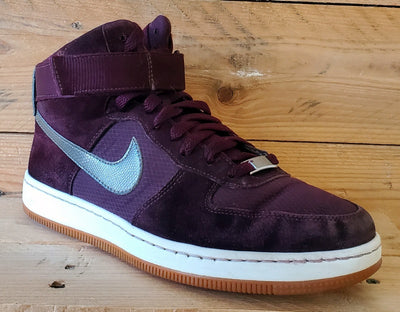 Nike Air Force 1 Ultra Force Suede Trainers UK6/US8.5/EU40 654851-600 Burgundy