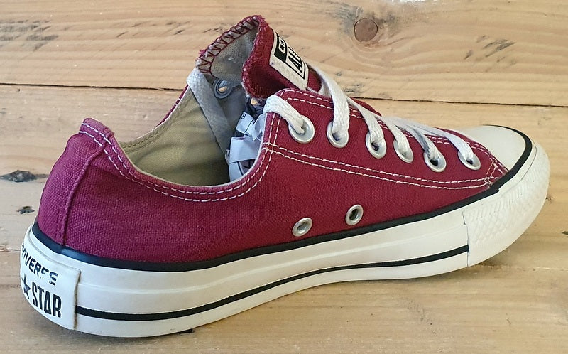 Converse Chuck Taylor All Star Low Trainers UK5/US7/EU37.5 M9691 Burgundy/White