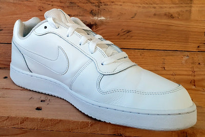 Nike Ebernon Low Leather Trainers UK10/US11/EU45 AQ1775-100 Triple White