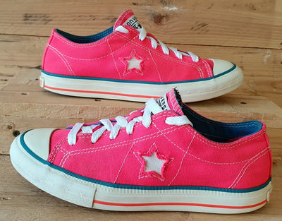 Converse One Star Low Canvas Trainers UK5.5/US7.5/EU38 531879FT Hot Pink/White