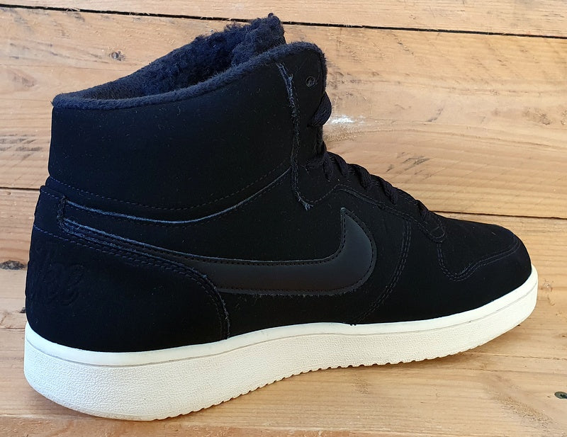 Nike Ebernon Mid SE Suede Trainers UK8.5 US9.5 EU43 AQ8125 001 Black Sail VintageTrainers