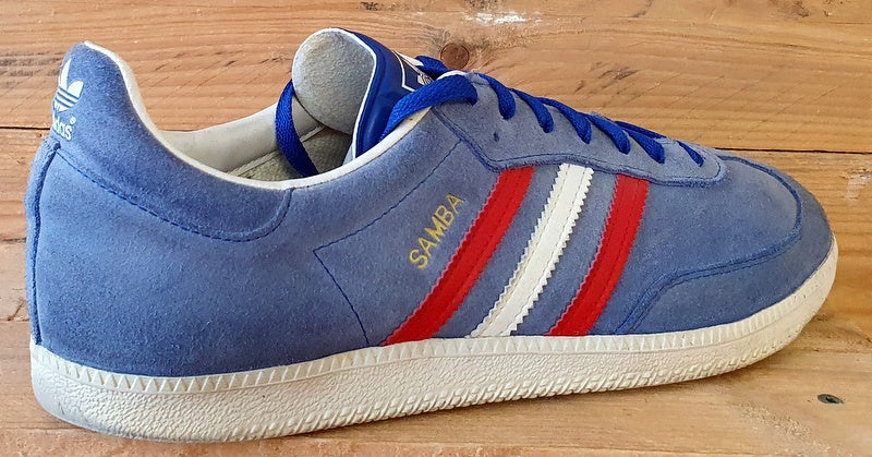 Adidas Samba Low Suede Trainers UK12/US12.5/EU47 V23135 Blue/Red/White