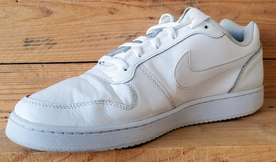 Nike Ebernon Low Leather Trainers UK10/US11/EU45 AQ1775-100 Triple White
