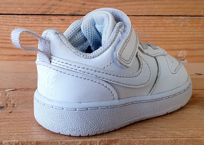 Nike Court Borough Low Kids Trainers UK3.5/US4C/E19.5 DV5458-106 Triple White