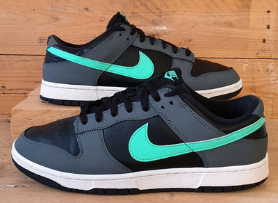 Nike Dunk Low Leather Trainers UK11/US12/EU46 FB3359-001 Grey/Black/Green