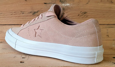 Converse One Star Lace-Up Low Suede Trainers UK3/US5/EU35 158481C Pink/White