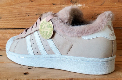 Adidas Superstar Low Suede Trainers UK4/US5.5/EU36.5 BB6371 Fur Pink/White