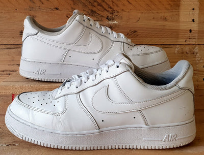 Nike Air Force 1 Leather Low Trainers UK9/US10/EU44 CW2288-111 Triple White