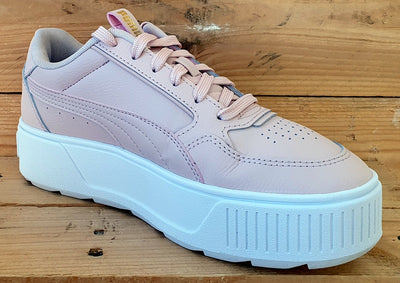 Puma Karmen Low Leather Trainers UK5/US7.5/EU38 387212-05 Light Pink/White