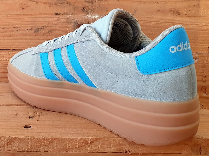 Adidas VL Court Bold Low Suede Trainers UK7/US8.5/EU40.5 IH2310 Halo Blue