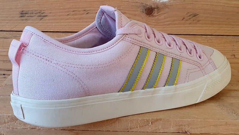 Adidas Originals Nizza Low Canvas Trainers UK10.5/US11/EU45 GY1343 Pink/Grey