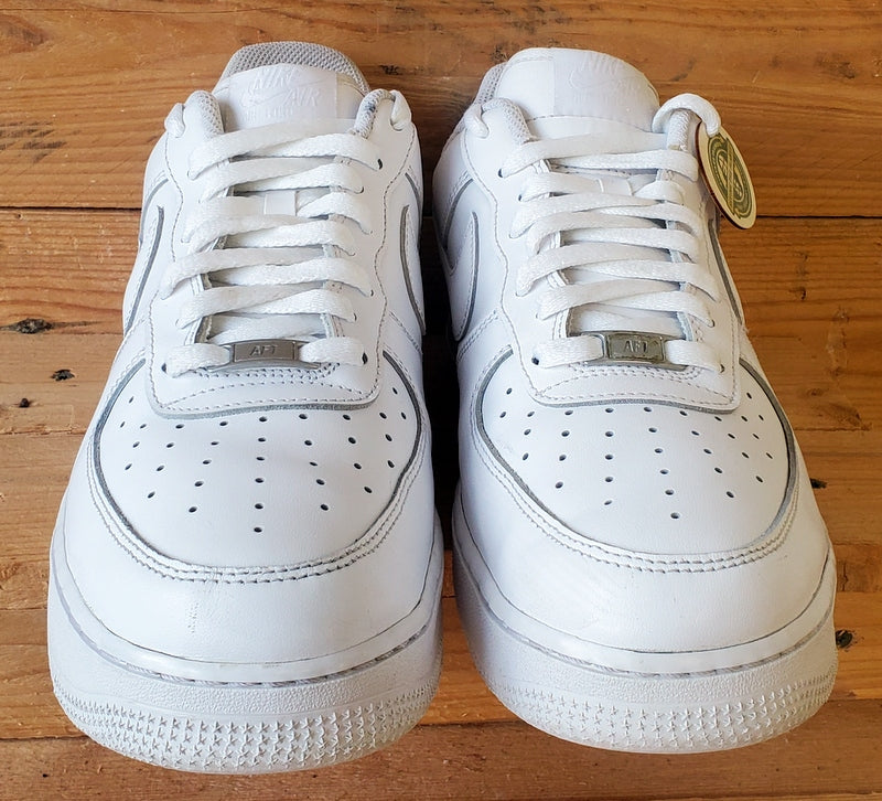 Nike Air Force 1 Low Leather Trainers UK10/US11/EU45 CW2288-111 Triple White