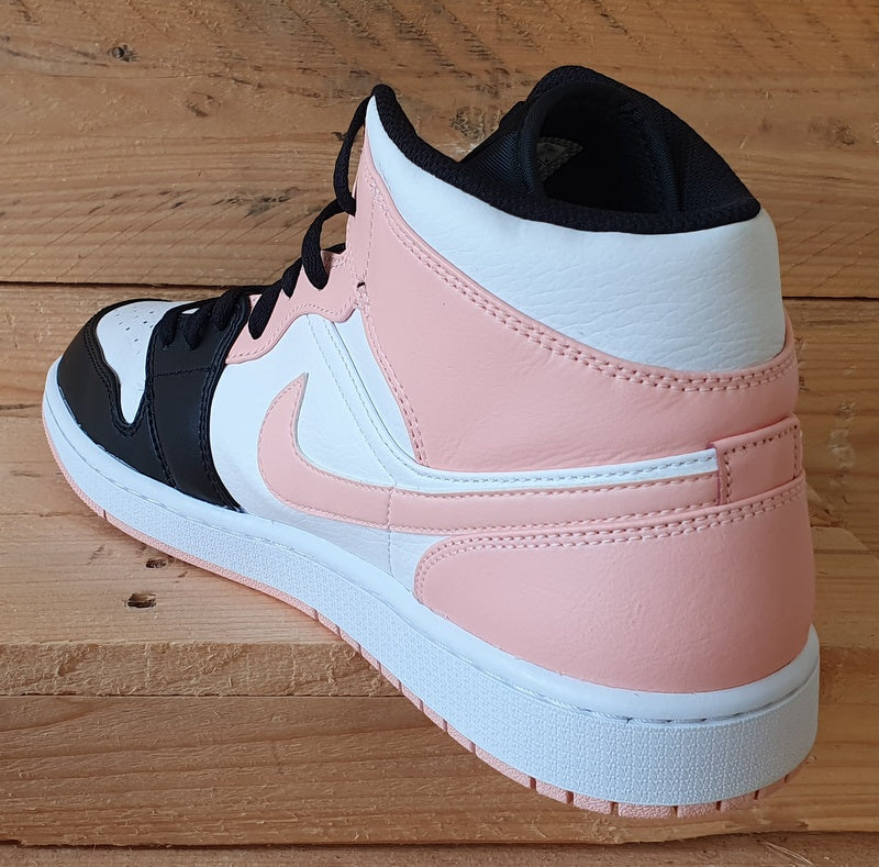 Nike Air Jordan 1 Mid Leather Trainers UK11/US12/EU46 554724-133 Crimson Tint