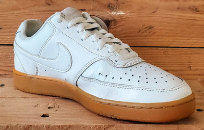 Nike Court Vision Low Leather Trainers UK7/US8/EU41 CD5463-105 White/Gum