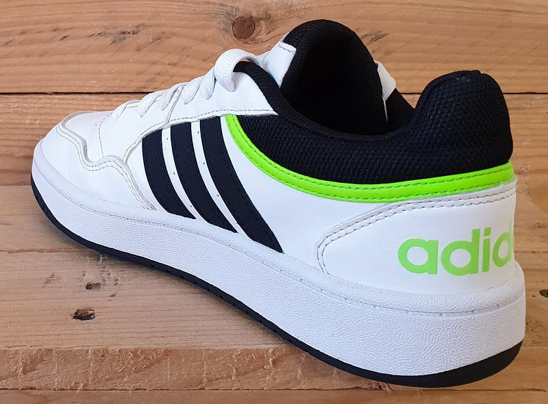 Adidas Hoops 3.0 Low Leather Trainers UK4/US4.5/EU36.5 GW0428 White/Black