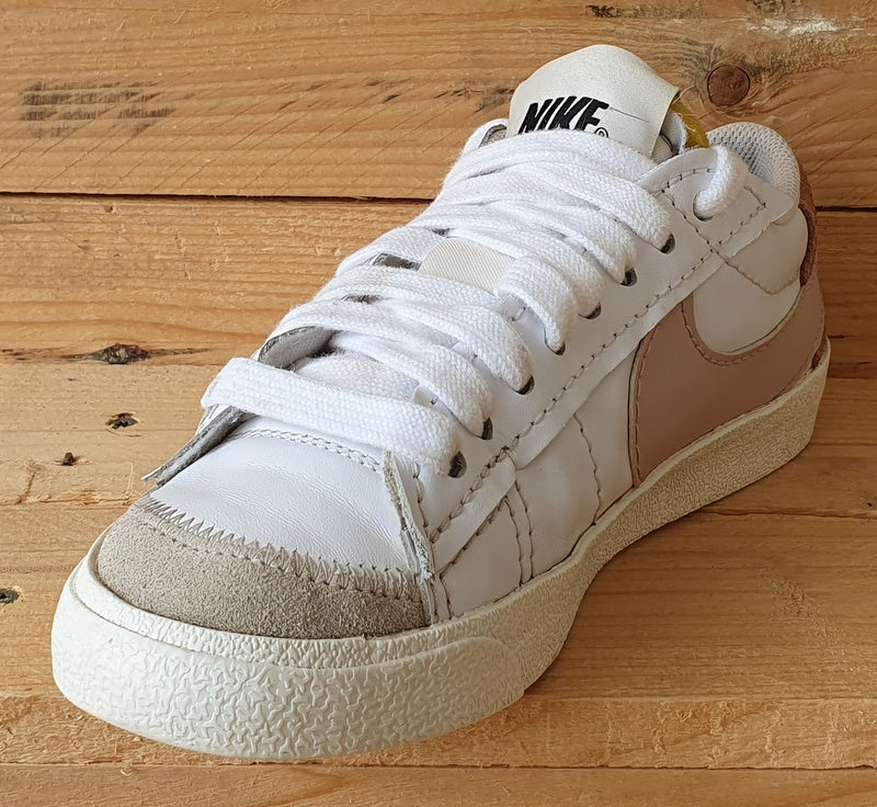 Nike Blazer 77 Jumbo Low Leather Trainers UK5/US7.5/EU38.5 DQ1470-102 White/Pink