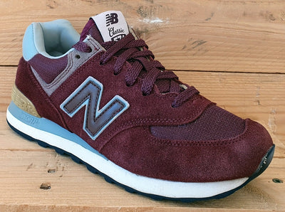 New Balance 574 Low Textile/Suede Trainers UK6.5/US7/EU40 ML574 Burgundy