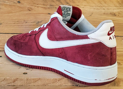 Nike Air Force 1 Low Suede Trainers UK10/US11/EU45 488298-620 Red/White