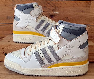 Adidas Forum 84 High Leather Trainers UK4.5/US5/EU37 GY5727 White/Yellow