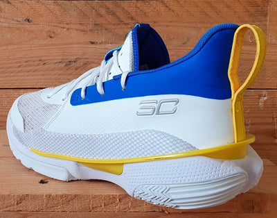 Under Armour TB Curry 7 Trainers UK9/US10/EU44 3023300-106 White/Blue/Yellow