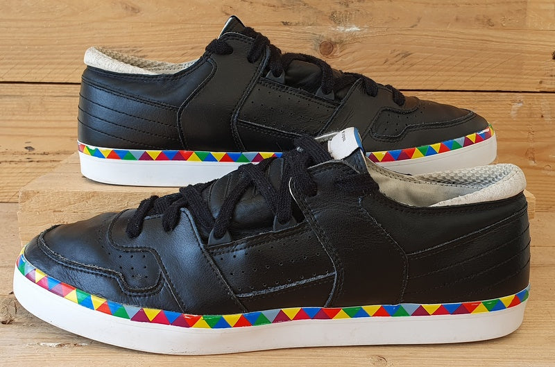 Adidas Originals Low Leather Trainers UK12/US12.5/EU47 G51677 Black/White/Multi