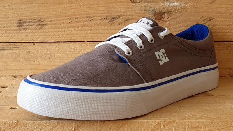 DC Shoes Trace TX Low Canvas Trainers UK8/US9/EU42 ADYS300126 Grey/Blue/White