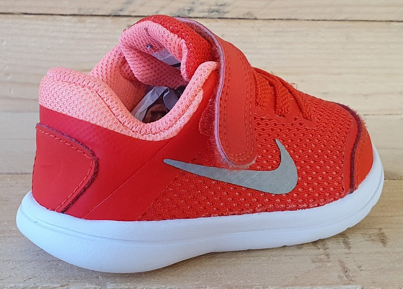 Nike Flex Low Textile Infants Trainers UK4.5/US5C/EU21 834285-800 Red/Pink