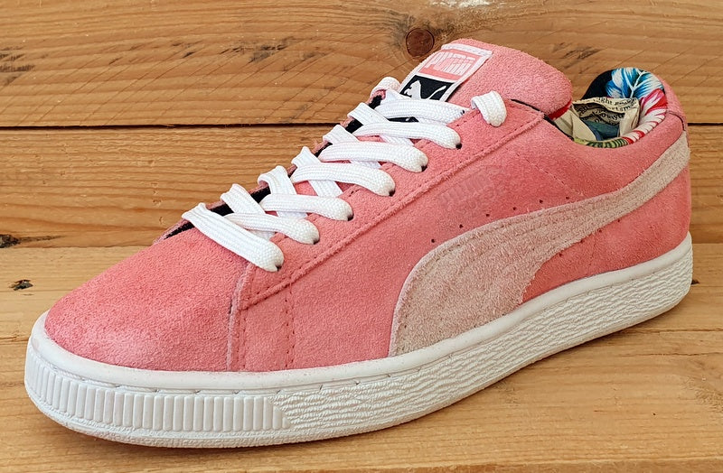 Puma Suede Classic Low Trainers 357626 04 Pink Floral White UK4 US6.5 EU37