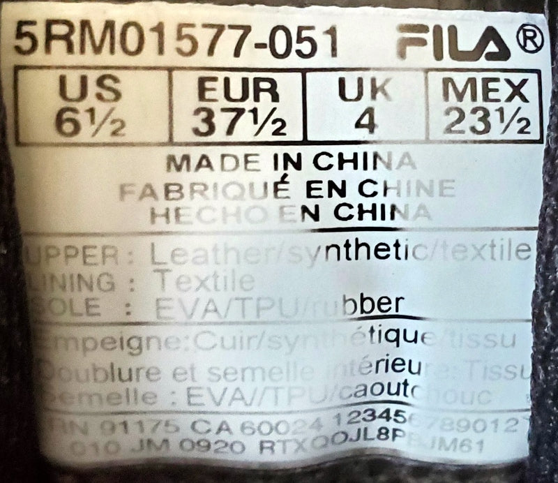 Fila Electrove 2 Low Textile Trainers UK4/US6.5/EU37.5 5RM01577-051 Grey