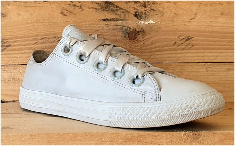 Converse Chuck Taylor All Star Satin Trainers UK5 US5.5 EU38 660731C Pure Silver VintageTrainers