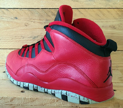 Nike Jordan 10 Retro Mid Leather Trainers UK8/US9/EU42.5 705178-601 Red