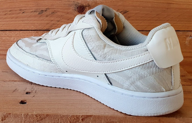 Nike Court Vision Low Textile/Leather Trainers UK5.5/US8/EU39 CI7599-100 Sail