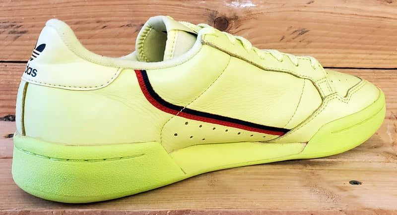 Adidas Continental 80 Leather Trainers UK8/US8.5/EU42 B41675 Semi Frozen Yellow