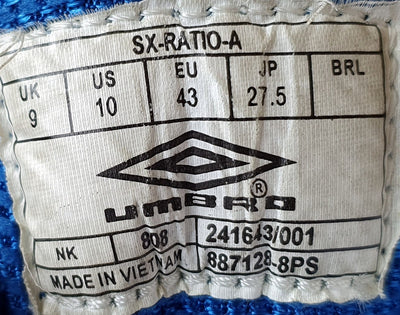Umbro SX Runner Low Textile Trainers UK9/US10/EU43 887128-8PS White/Blue/Grey