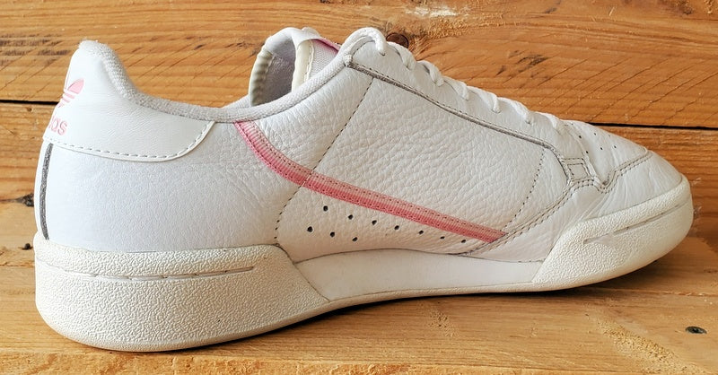 Adidas Continental 80 Low Leather Trainers UK8/US9.5/EU42 G27722 White/Pink