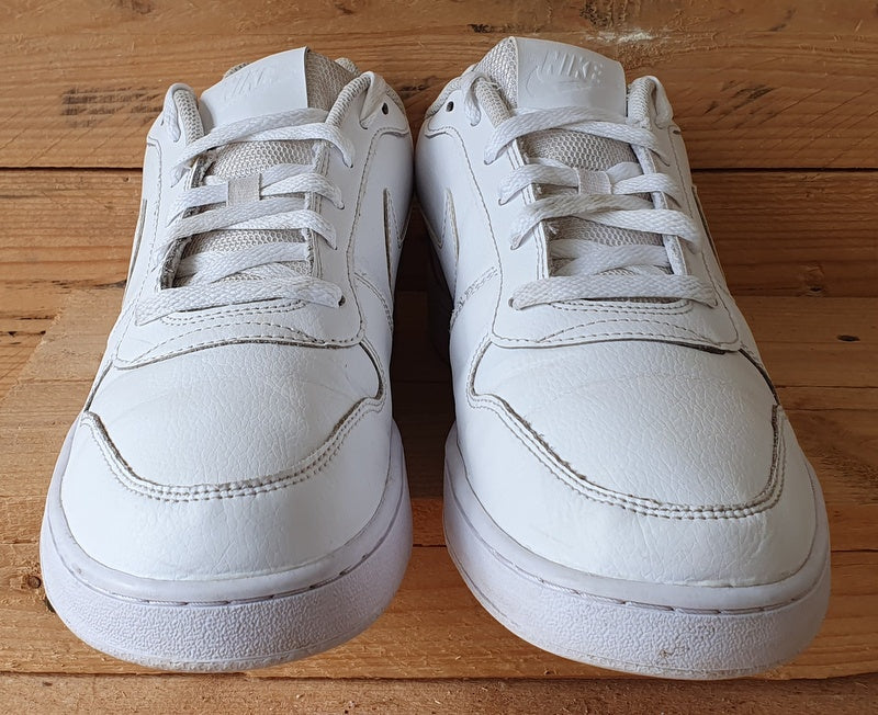 Nike Ebernon Low Leather Trainers UK9/US10/EU44 AQ1775-100 Triple White