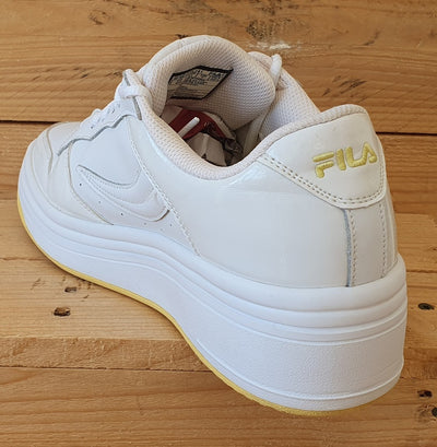 Fila Platform Low Leather Trainers UK7/US9.5/EU41 5FM01018-141 Triple White