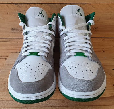 Nike Air Jordan 1 Mid Trainers UK11/US12/EU46 DC7294-103 White/Pine Green