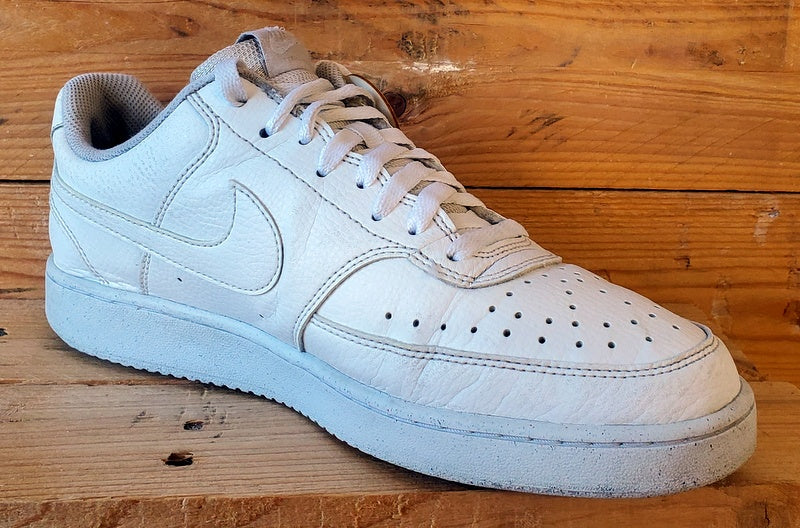 Nike Court Vision Low Leather Trainers UK8.5/US9.5/EU43 DH2987-100 Triple White