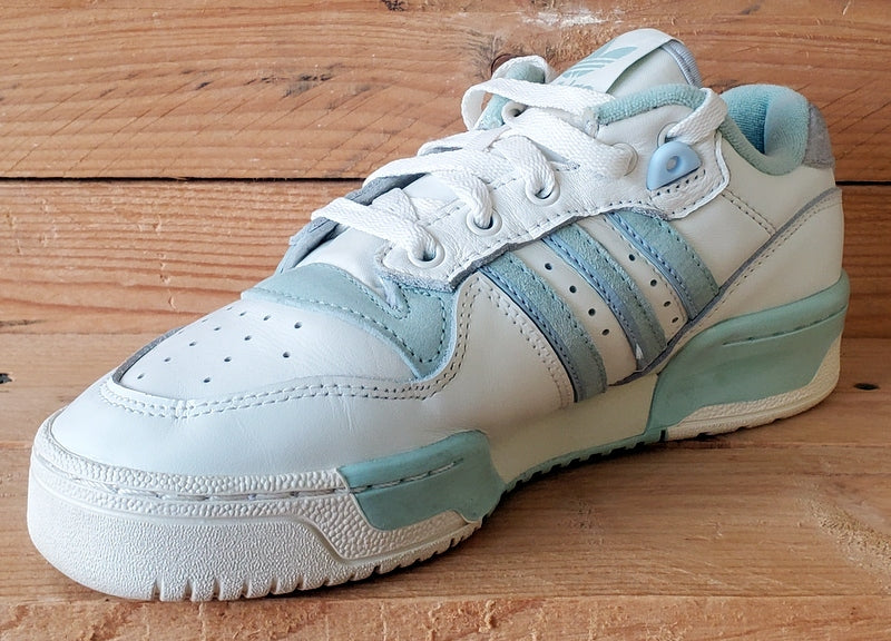 Adidas Rivalry Low Leather Trainers UK4/US4.5/EU36.5 EF6412 White/Green