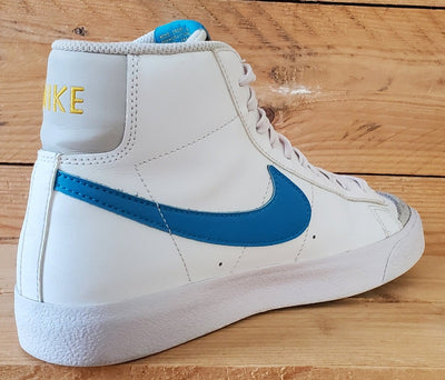 Nike Blazer 77 Mid Leather Trainers UK5/US5.5Y/EU38 DA4086-107 White/Blue